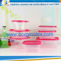 plastic food boxes injection mold, high quality durable plastic food preserving box molds